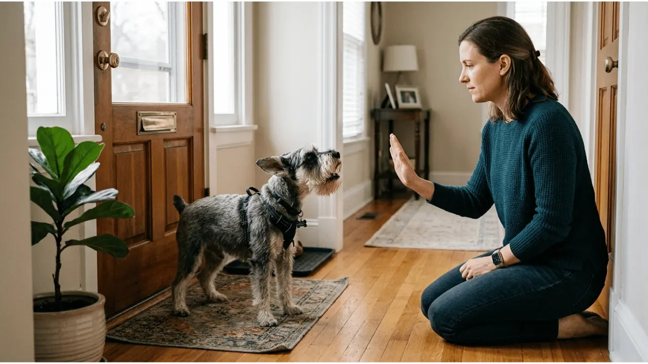 Dog barking training