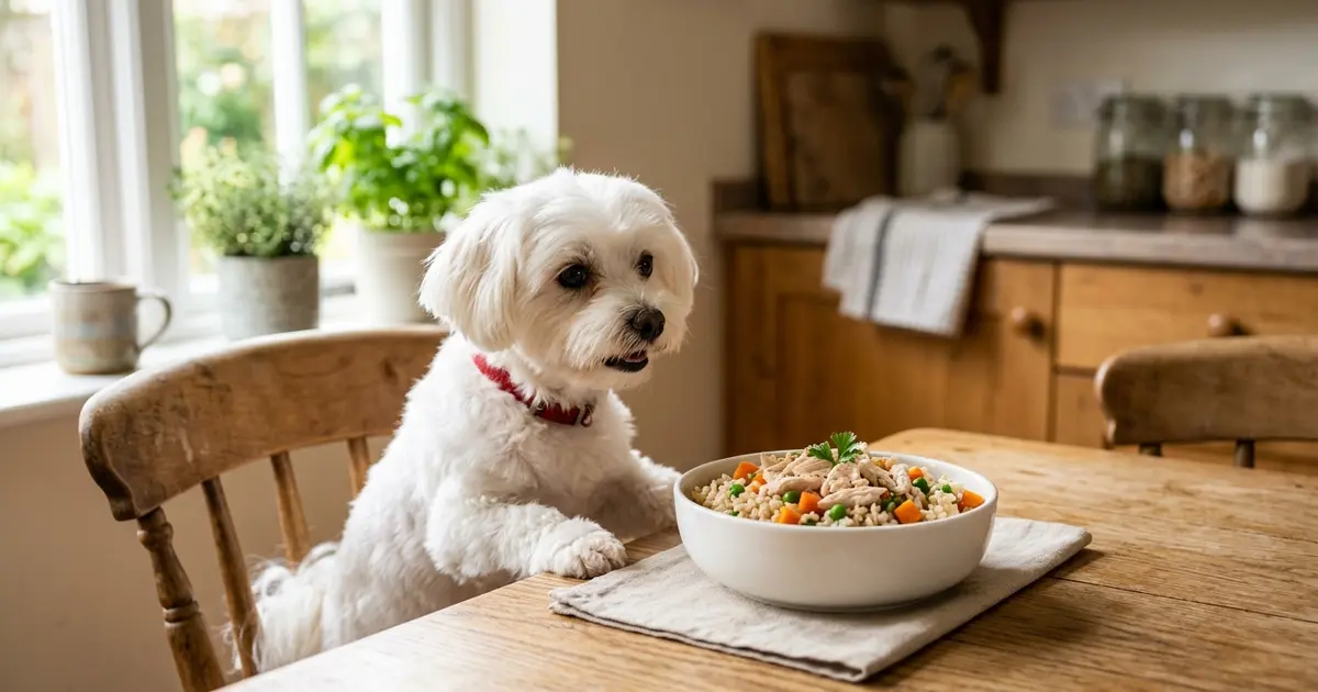Fresh human-grade ingredients prepared for dogs